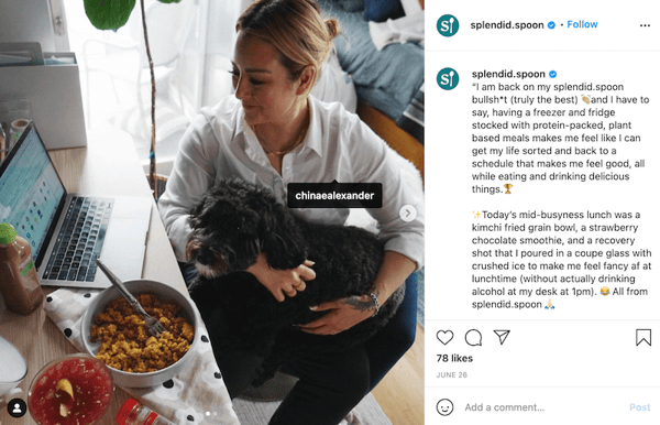 Brand ambassador from Splendid Spoon