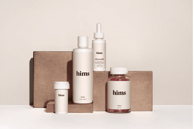 Four different Hims products