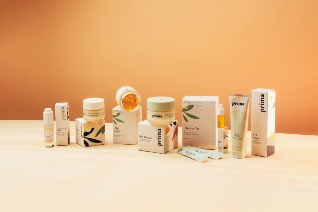 A variety of Prima products lined up