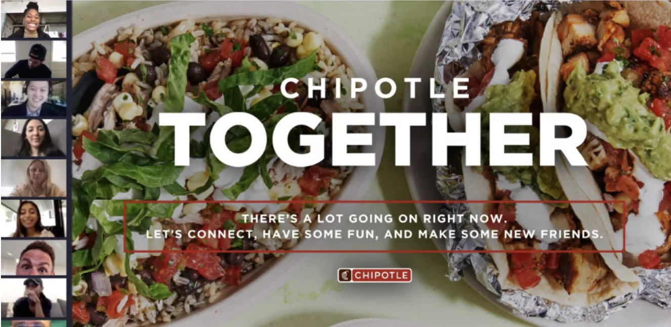 'Chipotle Together' zoom campaign from Chipotle