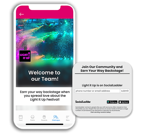 Brand ambassador recruitment and onboarding from app