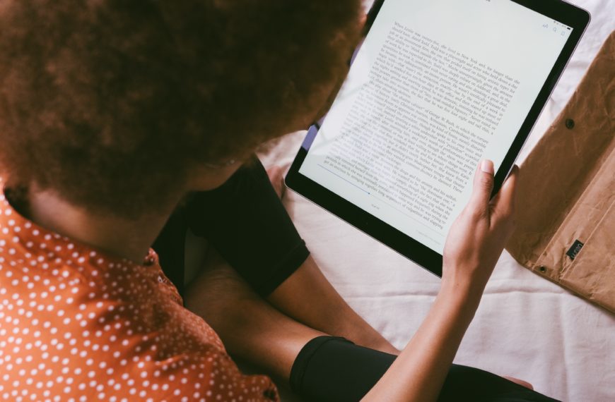 Woman reading an eBook