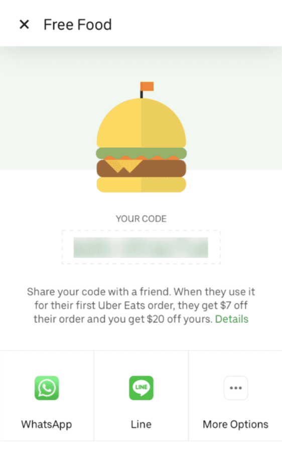 Uber Eats referral program