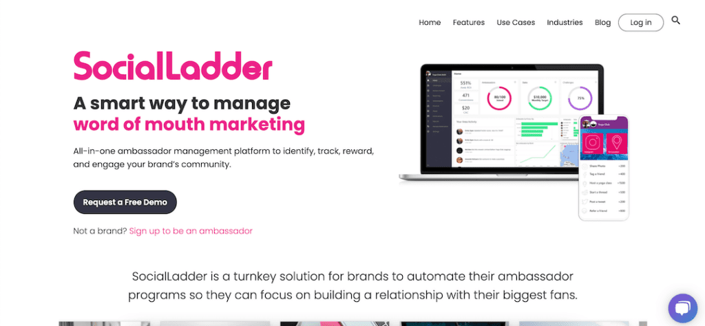 SocialLadder brand ambassador management software platform