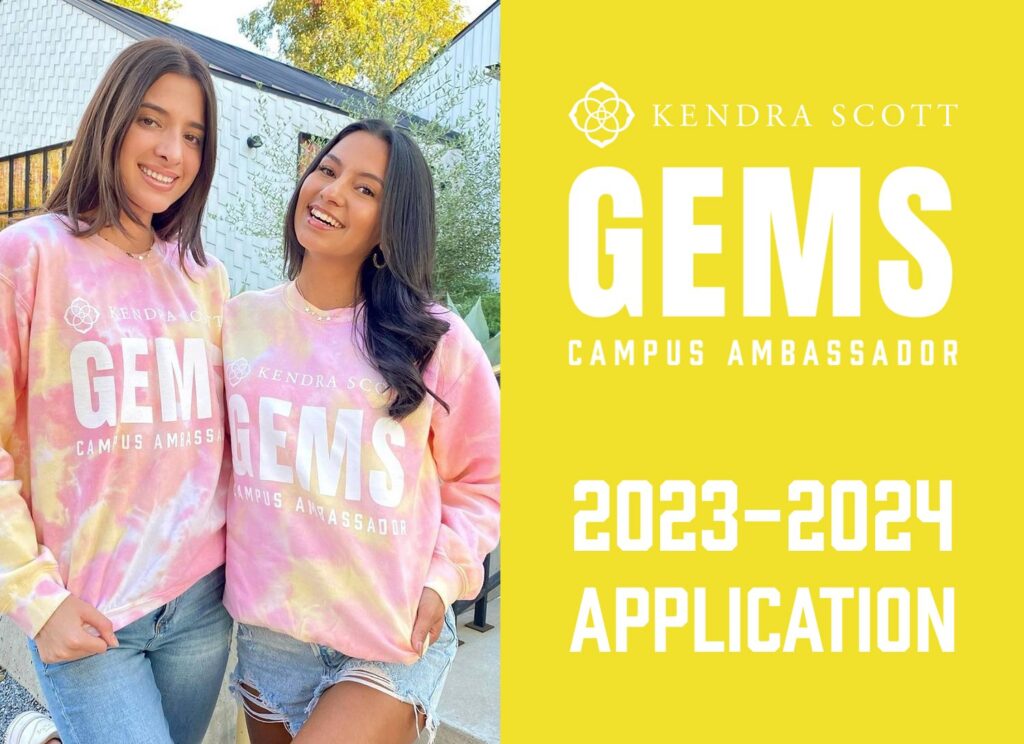 Kendra Scott Gems campus ambassador 2024 program