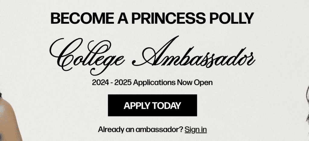 princess polly campus ambassador program 2024